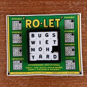 Vintage 1950s Ro-Let Sliding Letter Word Game